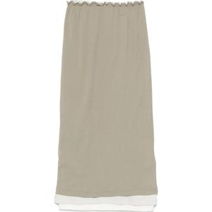 Хлопковая миди-юбка JIL SANDER, белый