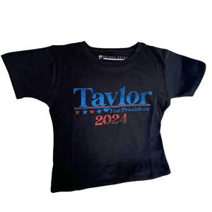 Футболка Girls Taylor For President черная Prince Peter