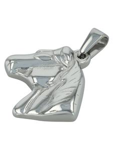 Adeliás Кулон для девочки - кулон в виде лошади из нержавеющей стали серебристого цвета
