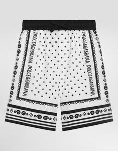 Шорты из поплина с принтом бандана Dolce&Gabbana, мультиколор