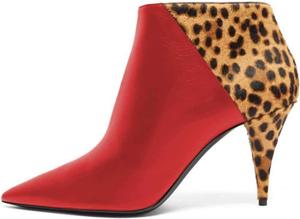 Женские тонкие ботильоны FSJ с леопардовым принтом, средней и высокой посадкой, на молнии, с острым носком, удобные, размеры 4-15 США