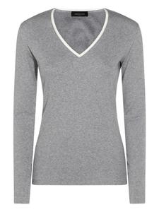 Топ с V-образным вырезом и длинными рукавами Fabiana Filippi, серый