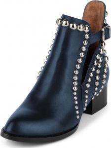 Женские ботильоны FSJ стильные с заклепками, вырезами, закрытым носком, средней массивной квадратной подошвой, боковыми ремешками, размер обуви US 4-15, Navy