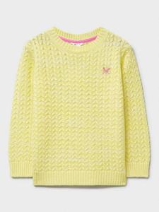 Детский фактурный джемпер Crew Clothing, Lemon Yellow