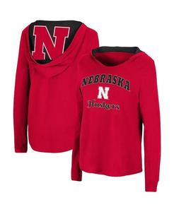Женская худи Scarlet Nebraska Huskers Catalina, футболка с длинными рукавами Colosseum