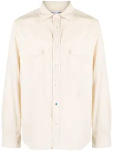 Вельветовая рубашка с вышитым логотипом JACOB COHEN, нейтральный