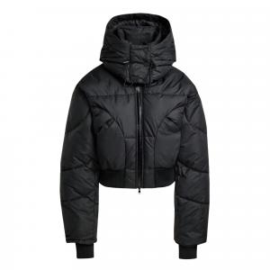 Стелла Маккартни Утепленная Куртка с Капюшоном Adidas, черный