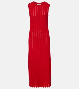 Сиси платье миди из хлопка с ажурной вязкой Altuzarra, Greenadine