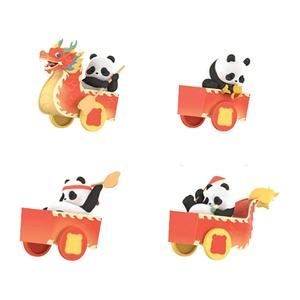 Панда Roll All The Best For The Dragon Boat Festival мистическая коробка одиночная мистическая коробка/полный набор 4 шт 52TOYS