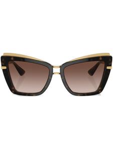 Dolce & Gabbana Eyewear солнцезащитные очки в оправе 'кошачий глаз', золотистый