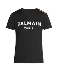 Футболка с логотипом Balmain, черный