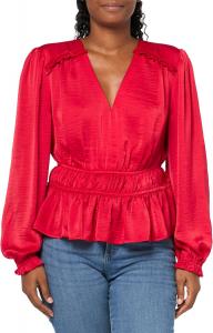 Женская блузка Tommy Hilfiger с жатым лифом и защипами, Scarlet