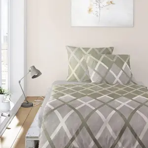 УДАЛИТЬ Комплект постельного белья Irisette Fine Flannel Carlo-8409 Размер 155x220+80x80 см Цвет зеленый-30 Irisette GmbH & Co. KG