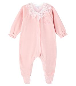 Детский слип с кружевной отделкой из хлопковой смеси Tartine et Chocolat, Pêche