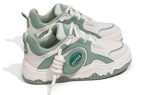 Кеды, скейтборд обувь женская низкая бежевый/зеленый Feiyue