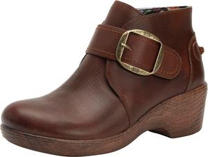 Женские кожаные ботильоны на танкетке Alegria Symone Alegria by PG Lite, Chestnut