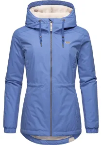 Зимняя куртка в стиле регвир "Данкка Теплая", с капюшоном, приятная, мягкая женская куртка на зиму Ragwear, синий