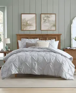 Комплект постельного белья в классическую полоску, 2 шт., двуспальный Swift Home, grey