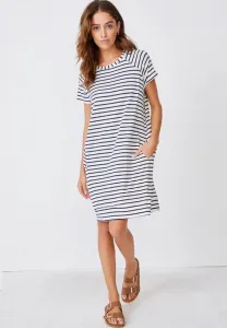 Очень мягкая ночная рубашка с коротким рукавом Jockey, Coconut Milk Stripe