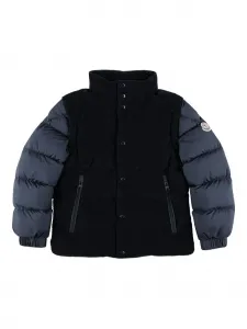 Вельветовый пуховик Moncler Enfant, синий