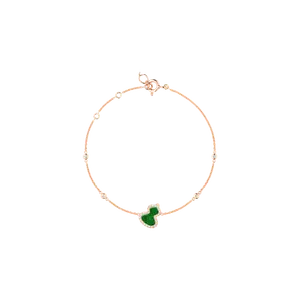 Браслет Qeelin Wulu из розового золота с нефритом и бриллиантами