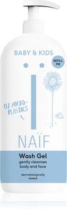 Очищающее детское и детское очищающее средство для тела и лица Naif Baby & Kids Wash Gel, Refill Me 500 ml