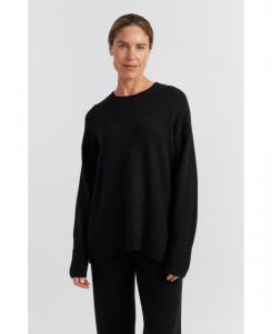 Женский свитер с круглым вырезом из чистого кашемира Chinti & Parker, Black