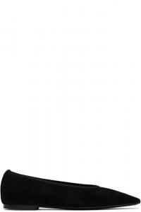Черные минималистичные замшевые балетки TOTEME