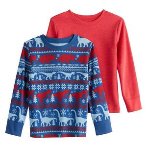 Комплект из 2 терморубашек Jumping Beans для мальчиков 4–12 лет, цвет Dino Fairisle