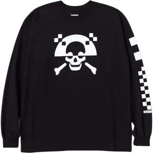 Футболка с длинным рукавом с принтом черепа NEIGHBORHOOD, черный