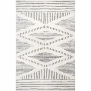 Ковер Briggs Contemporary Striped nuLOOM, 152x244 см, светло-серый