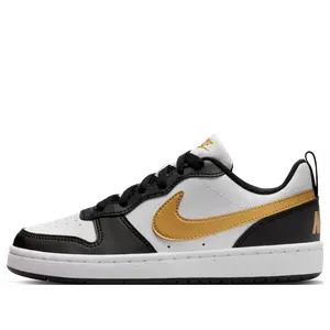 Кроссовки (GS) Nike Court Borough Low Recraft 'Black White Metallic Gold'