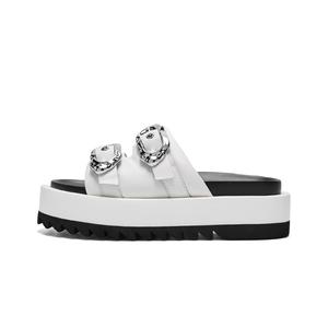 CHERYKALLY Тапочки-слайды женские, цвет «туман» белый