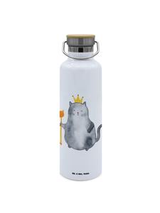 Mr. & Mrs. Panda Бутылка с напитком "Король котов" без надписей, белая