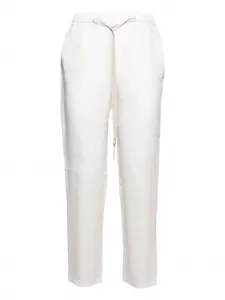Брюки с завязками на талии Barba, белый