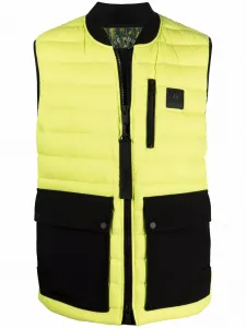 Дутый жилет с нашивкой-логотипом Moose Knuckles, желтый