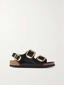 Сандалии Milano из глянцевой кожи с открытой пяткой Birkenstock, черный