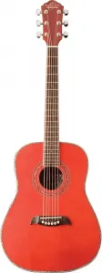 Акустическая гитара Oscar Schmidt 1/2 Size Dreadnought Acoustic Guitar - Trans Red - OGHSTR