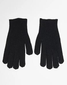 Вязаные перчатки ASOS DESIGN черного цвета
