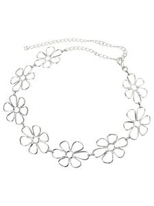 Мужской ремень-цепочка с цветами из серебра FRONHOFER