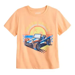 Футболка с динозаврами и графическим принтом для мальчиков и малышей Jumping Beans, цвет orange beach racer