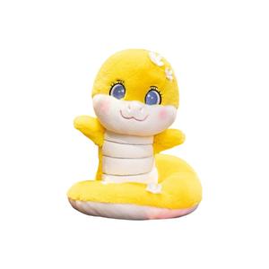 Маленькая цветочная змейка плюшевая кукла высота 25см/35см Little Cucu, желтый