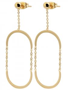 Adeliás Женские серьги из нержавеющей стали в золотом исполнении