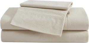 Комплект постельного белья Eddie Bauer для двуспальной кровати, изготовленный из стираного хлопкового перкаля, с соответствующей наволочкой, с глубокими карманами, необходимые вещи для общежития (светло-серый), Percale Light Grey