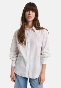 Блузка на пуговицах REL STRIPED VOLUME SLEEVE GANT, белый