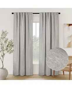 Шторная панель из шенилла для затемнения комнаты, задняя часть, 52 дюйма × 84 дюйма Awesome Home, silver