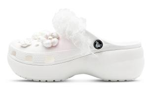 Crocs Классические женские белые сабо на платформе