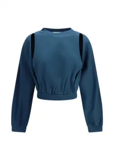 Укороченный свитшот Alaïa, синий