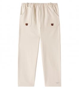 Кассим прямые брюки из хлопка с вышивкой Donsje, Biscotti