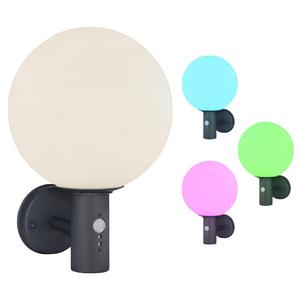 Globo Lighting Уличный светодиодный настенный светильник OSSY, антрацитовое стекло